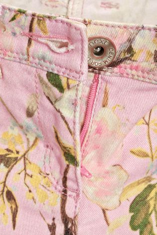 Pink Floral Skinny Jeans (3-16yrs)